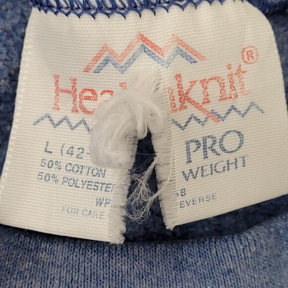 Vintage 90s YALE University Sweatshirt Womens Large 23x24 Faded Blue - Picture 7 of 15